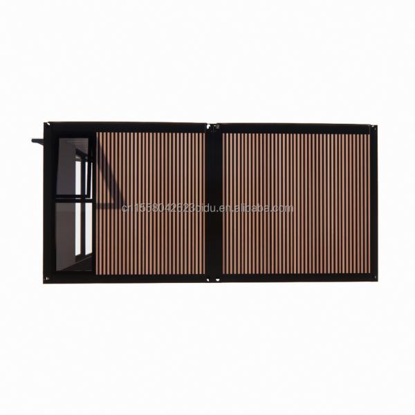 Flat Top Container Prefabrication Studio Imitation Wood PVC Wall Panel for Affordable Family Residence in 20ft or 40ft Sizes