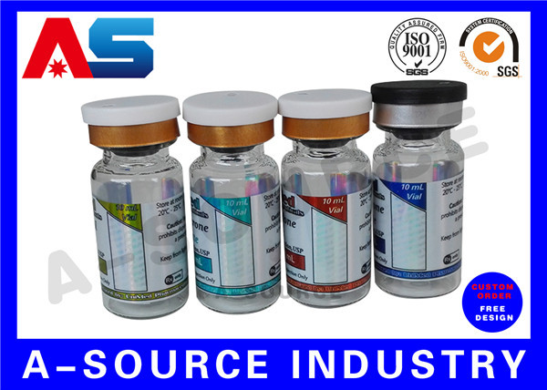 Подгонянная упаковка стикеров 10мл 20мл пробирки Холограм логотипа свободного дизайна