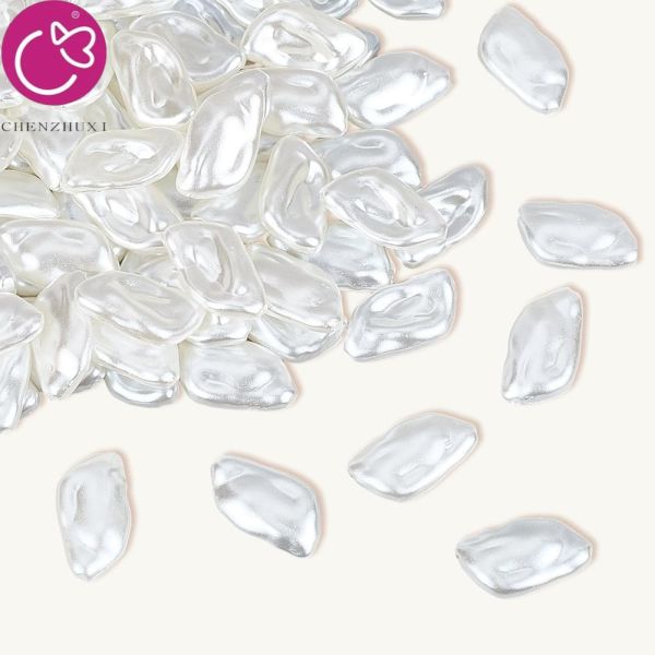 White Baroque Irregular Shaped Pearl Shaped Loose Beads Diy Jewelry Accessories With Holes