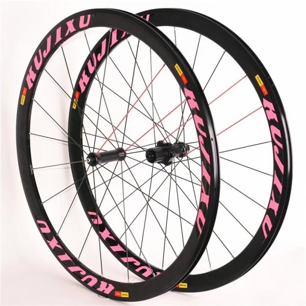 Lightweight V Brake Wheelset 38mm Rim Road Bike Wheelset Aluminum Alloy 24/24H Hub