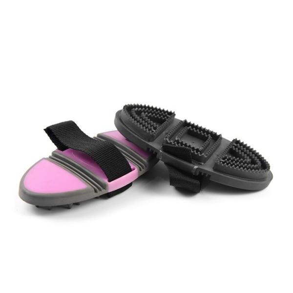 Стилей гребня 3 карри лошади ремень гибких резиновых регулируемый легко извлекая грязь