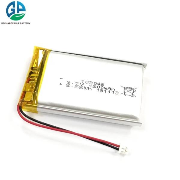 3.7V 1500mAh Lithium Polymer Battery with 500 Times Cycle Life - Rechargeable LiPo Battery Pack