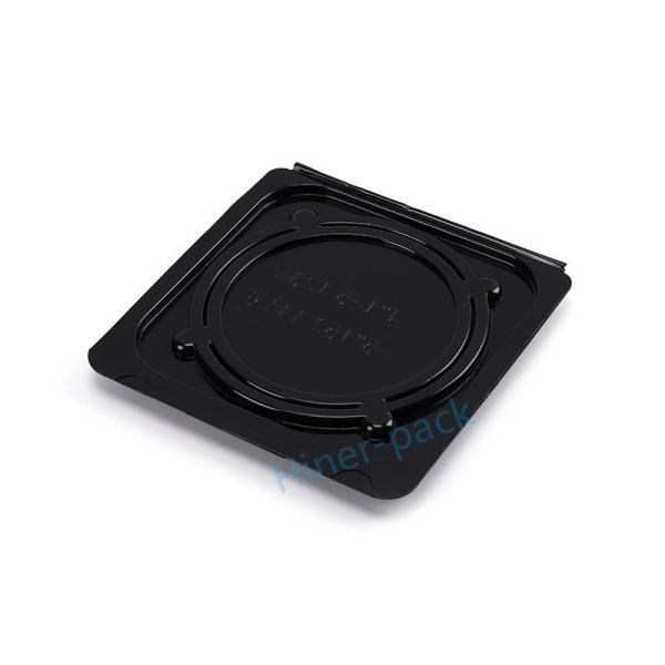 Caixa de Wafer de Silício Transparente Negro Com Anel de Anel Compatível com ROHS