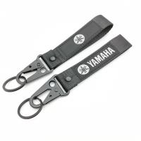 Custom YAMAHA Embroidered Lanyard - Premium Black Fabric & Metal Clips - Motorcycle Enthusiast Essential​
