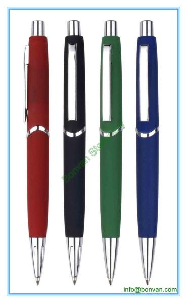 retractable Rubberized gift pen, promotional hotel pen