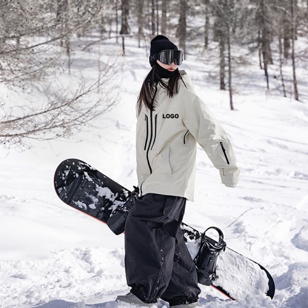 OEM Custom Couple American Style Snowboard Jacket Waterproof Windproof Thick Warm Winter Ski Outer Coat