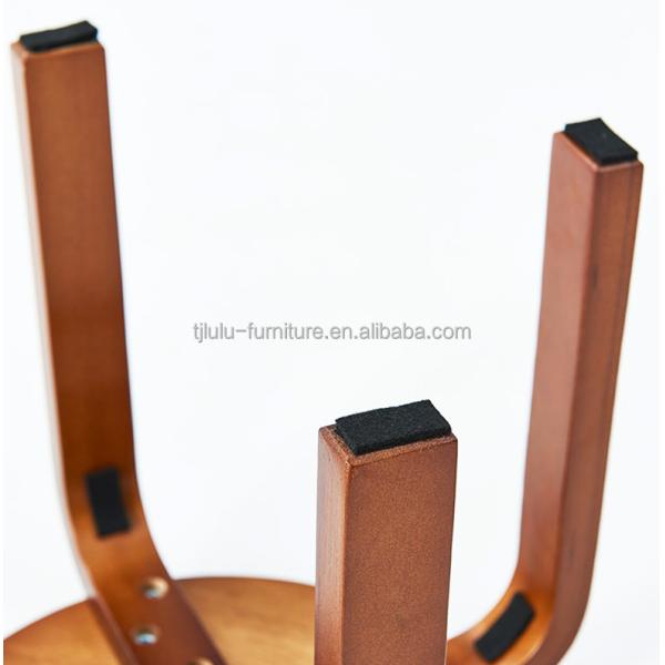 OEM Service Accepted Fashion Simple Stool Modern Household Small Round Solid Wood Stackable Chairs Wood Stool Curved Wood Stool