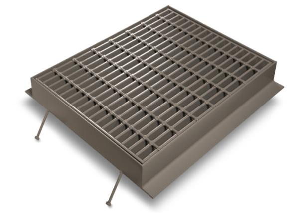 Silver Channel Drain Grate Cover , Low Carbon Galvanised Drainage Grates