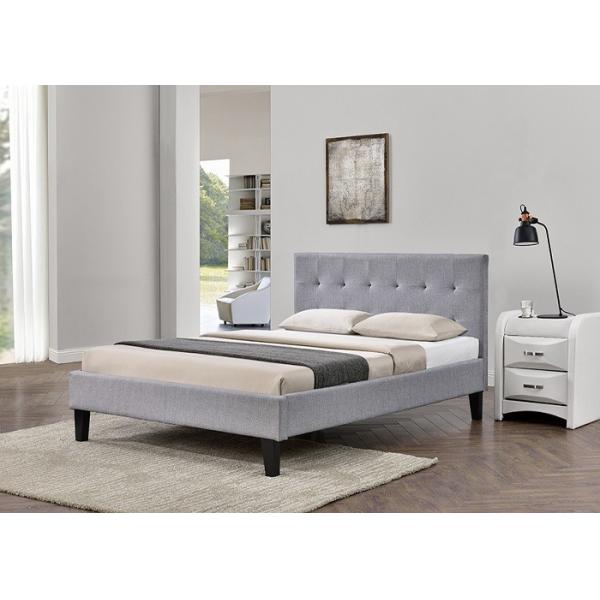 El tamaño de la reina SF833 tapizó el cabecero de Grey Crush Velvet Fabric With del marco de la cama