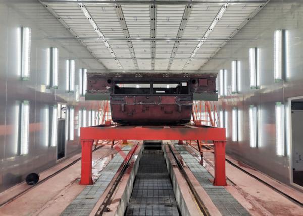 Cabine de pulverizador pesada Trollley elétrico do tanque para a linha de pintura do pulverizador