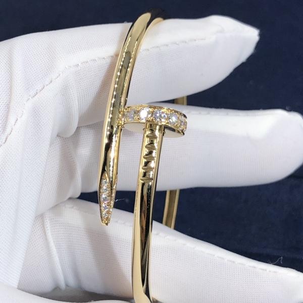 Elegant Car Tier 18k GoldJuste Un Clou Bracelet  Natural Diamonds Real Gold Real Diamonds