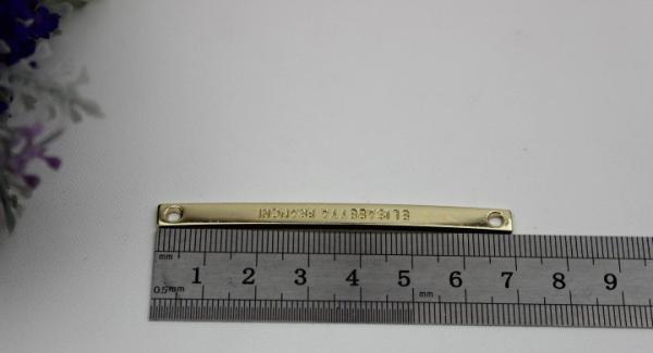 Customized light gold debossed logo metal iron sheet shoelace buckles
