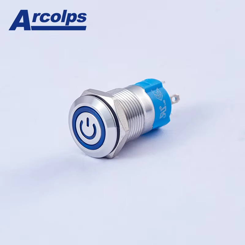 12mm Waterproof 2A Momentary Metal Push Button Switch UL Certified