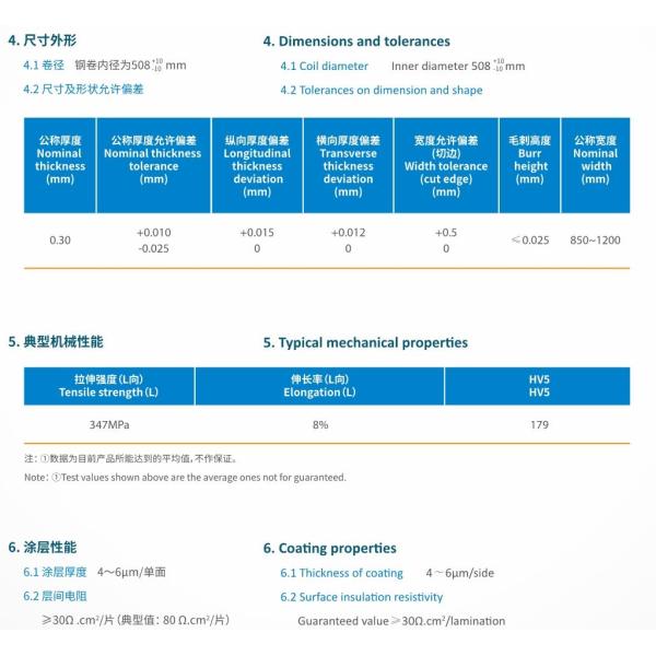 0.30mm NSGO Silicon Steel Coil Electrical Oriented For Transformer