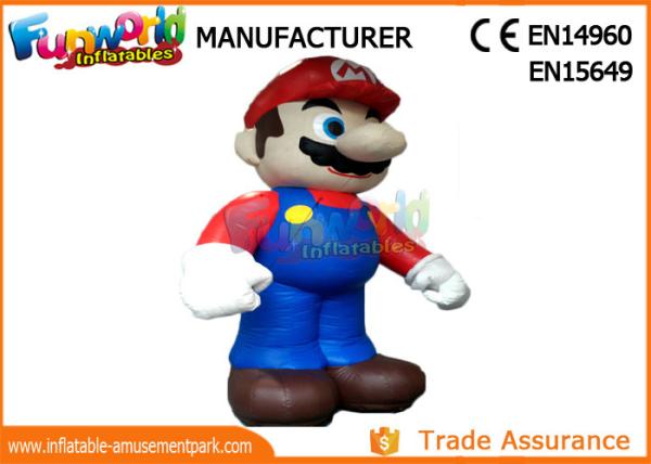O PVC revestiu o nylon modelo de anúncio de 3 - de 8m Inflatables Mario/personagens de banda desenhada infláveis