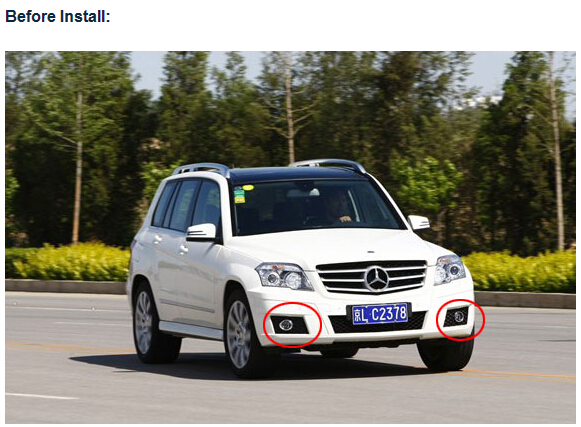 Mercedes Benz W204 GLK300 GLK350 GLK500 DRL LED Daytime Running Light