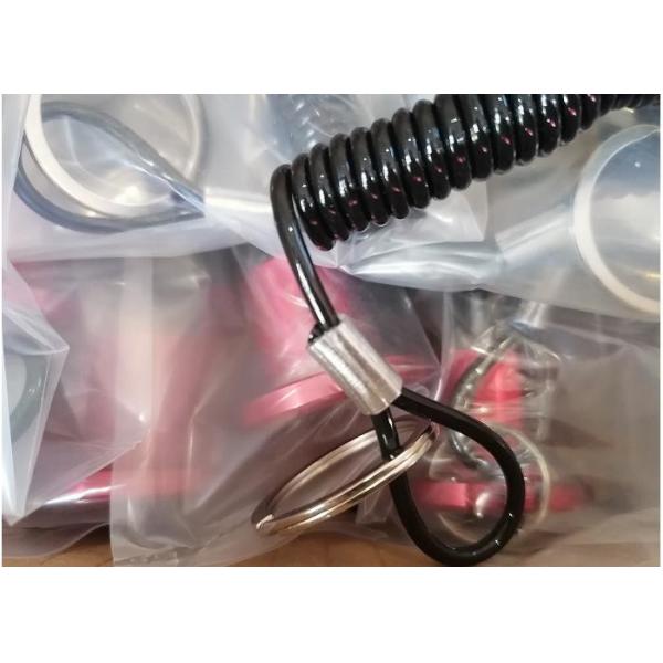 Plastic Caps Gym Equipment Parts Weight Selector Pin With Elastic Spring Rope