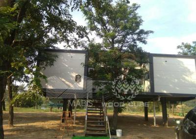 Casas de madeira pré-fabricadas da alta intensidade com armação de aço leve galvanizada