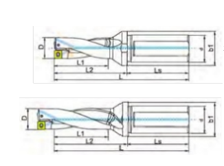 4D Indexable U Shape Drill Hole Machining Tools With Effective Length 5D Cutter Bar