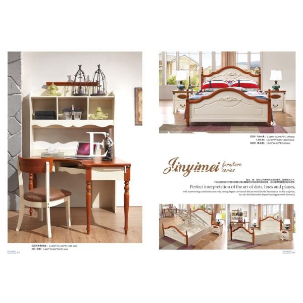 Mediterranean style European bedroom furniture wooden Double Bed