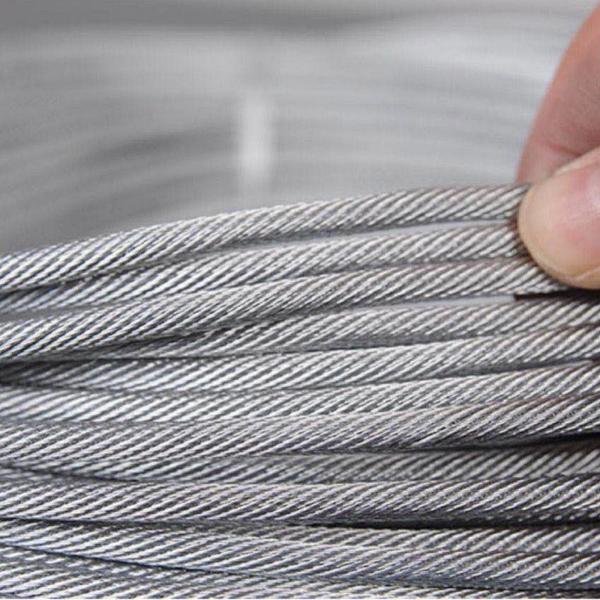 Flexible and Good 1/8 diameter Aircraft Cables 1x19 Wire Rope for Stainless Cable Rails Hardware Type 316 Stainless Steel