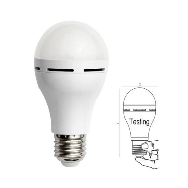 Rechargeable 7w E27 B22 Led bulb lamp for emergency lighting in 6000K Daylight Alert