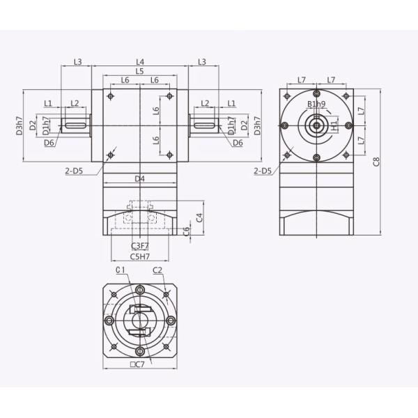 Redução planetária de engrenagem reta de metal Peças de reposição elétricas industriais Série ZPT