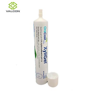 1.7 OZ Pharmaceutical Tube Packaging Needle Head White Screw Cap For Toothpaste