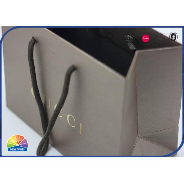 Logo adapté aux besoins du client par stratification mate de papier enduit de sacs à provisions en nylon de la poignée 350g