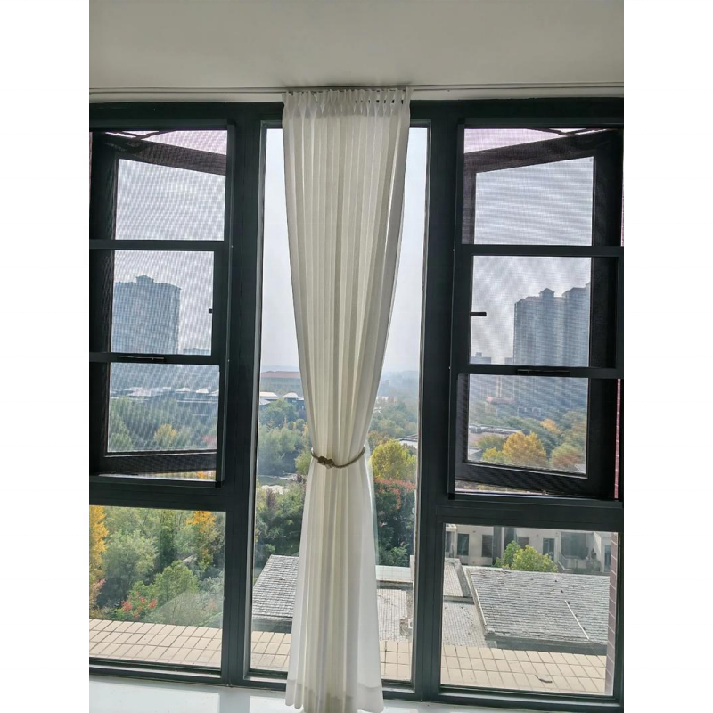 Modern Stainless Steel Wire Mesh Aluminum Alloy Customized Window Screen Door with Washable Mosquito Net Easy Installation