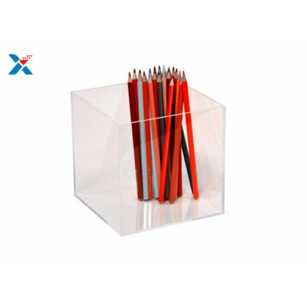 Square Acrylic Packaging Box 4 / 12 Inch 5 Sided Clear Acrylic Gift Boxes