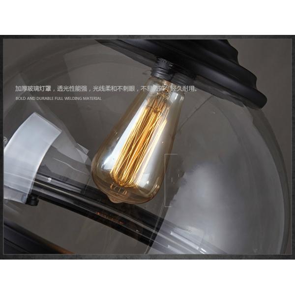 Loft Industrial Iron Glass Pendant Lamp Living room Bar Cafe Clothing retro pendant light(WH-VP-131)
