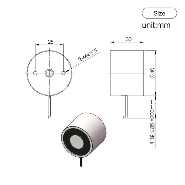 Соленоид высасывателя обратного DASON-4030 150N 11W