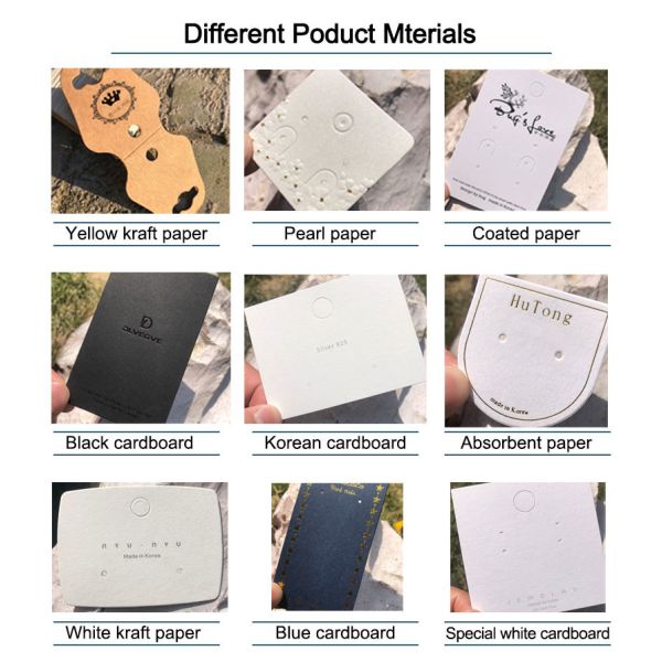 Printed Jewelry Hairpin Earring Cardboard Holder Display Cards Packaging