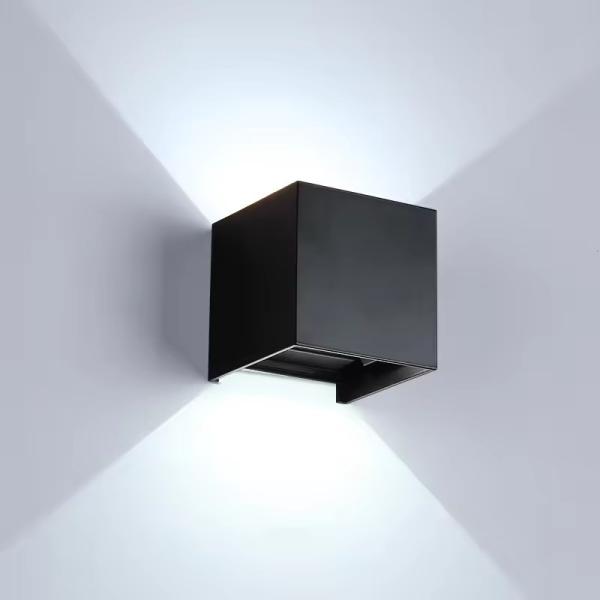 Outdoor Waterproof LED Wall Lamp Up And Down Aluminum Exterior Modern Cube Garden Light