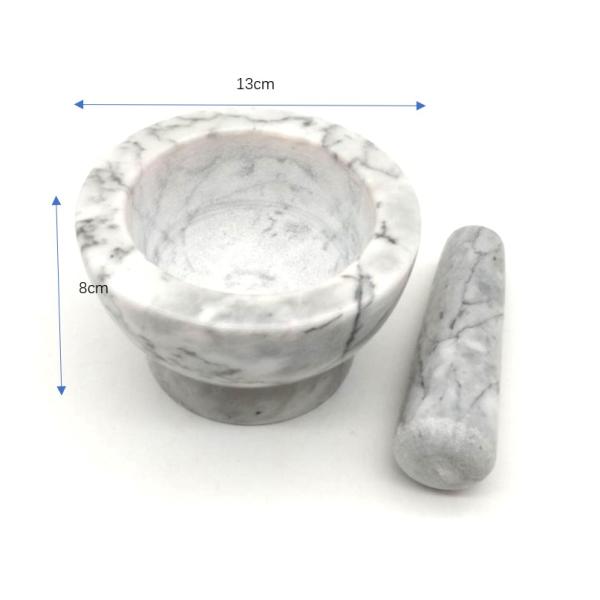 Natural Carve Marble Stone Mortar And Pestle Polished Kitchen Tool