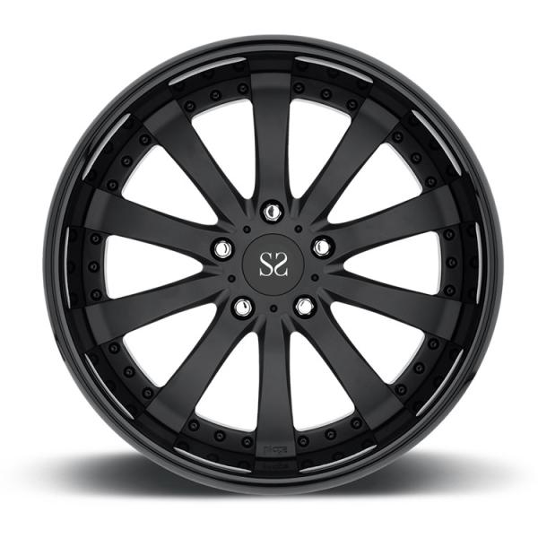 L'alliage adapté aux besoins du client par noir de lustre borde 22 pour Land Rover 2-Piece a forgé les jantes 5x120 5x108