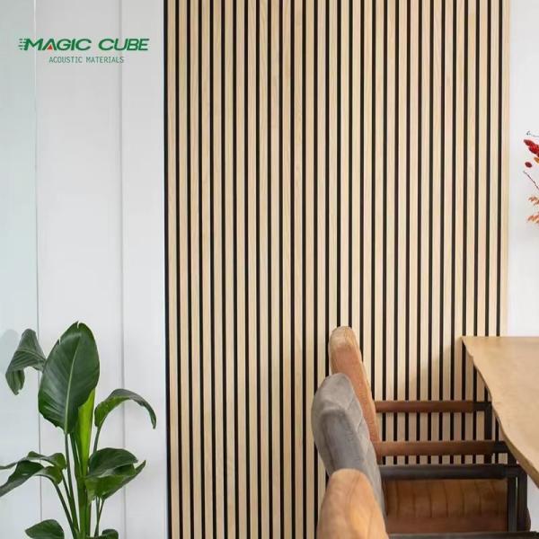2400*600*21 mm Akupanel Soundproofing Panel for Interior Wall Veneer Wooden Acoustic
