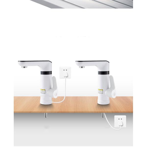 White Cold And Hot Electronic Bathroom Faucet Tap Anti Splash 150L