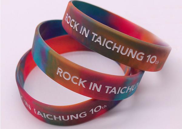 Hand Strap Luminous Silicone bracelet Recessed wrist Rubber strap custom OEM logo words color size wrist