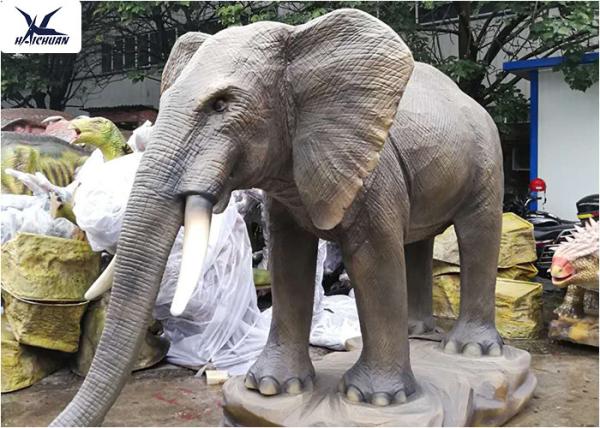 Life Size Animatronic Elephant Garden Ornaments Zoo Park Decorative Statues