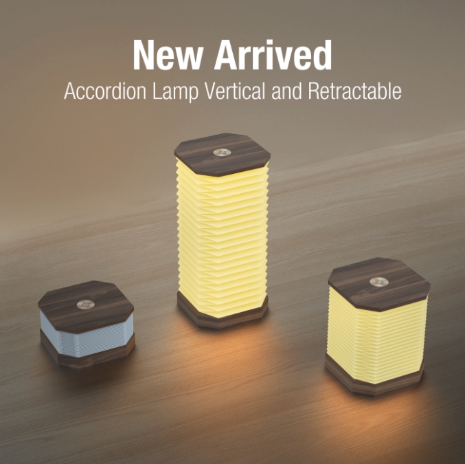 Recyclable Tyvek Paper Accordion Light Table Lamp Waterproof Anti Tear
