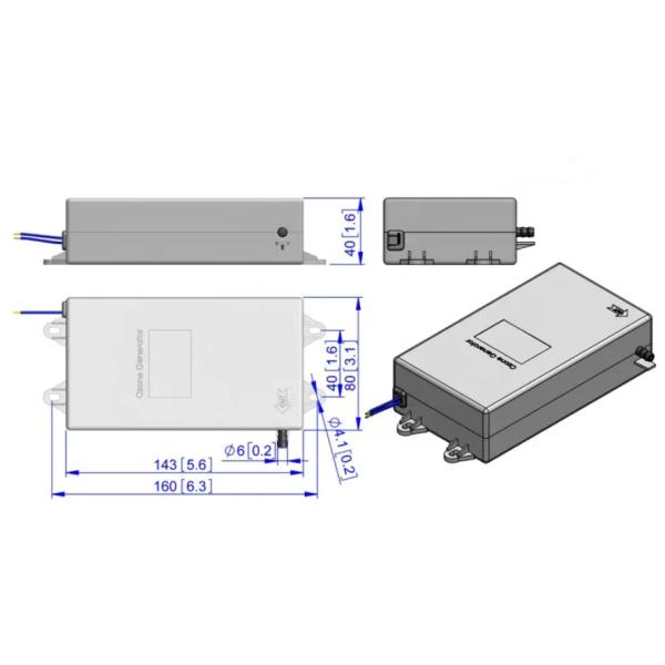 Flame-retardant Plastic Ozone Generator Cell for Washing Machine Integrated Module