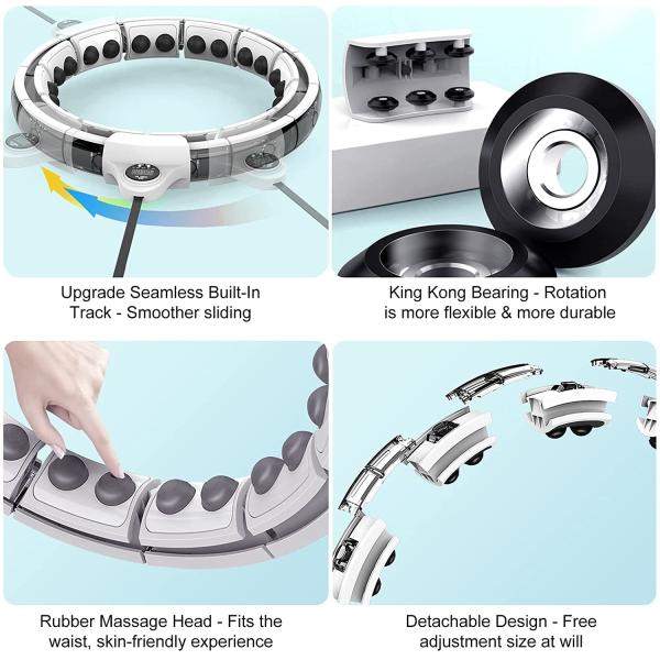 Body Slimming Detachable Fitness Hula Hoops With Mobile Gravity Ball