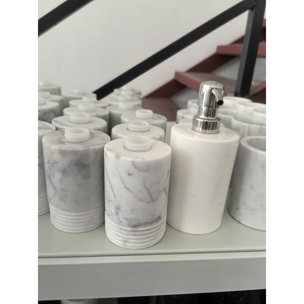 Luxury Marble Soap Dispenser Handcrafted Stone Bathroom Sets For Home