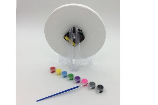 Educational Kids Arts And Crafts Toys Miraculous 3D Gypsum Clock Painting Set