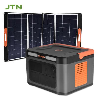 Folding MPPT Solar Panel Powerstation 1000W Powered Energy Storage System