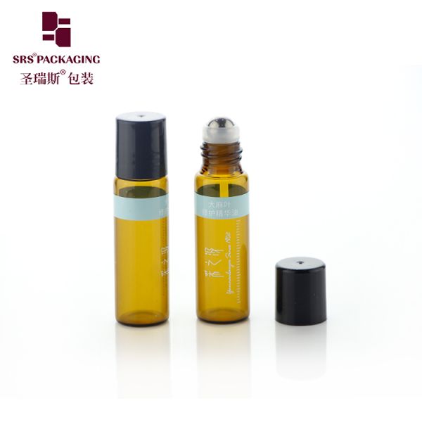 Wholesale 5ml Amber Glass Roll on Bottle  in Stock Empty Cosmetic Packaging Ready to Ship