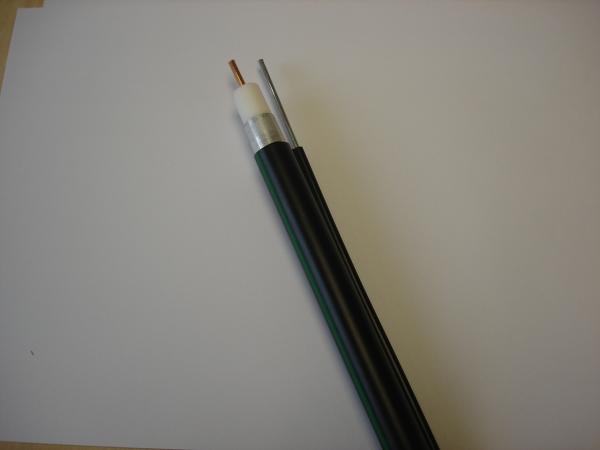 500 CATV Seamless Aluminum Tube Trunk Cable with Galvanized Steel Messenger