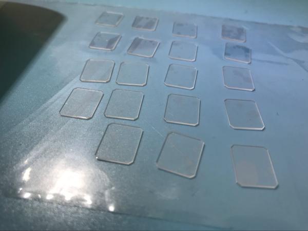 Lado dobro vidro sintético lustrado da safira espessura de 10 x de 12.3mm 0.5mm